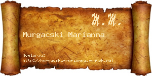 Murgacski Marianna névjegykártya